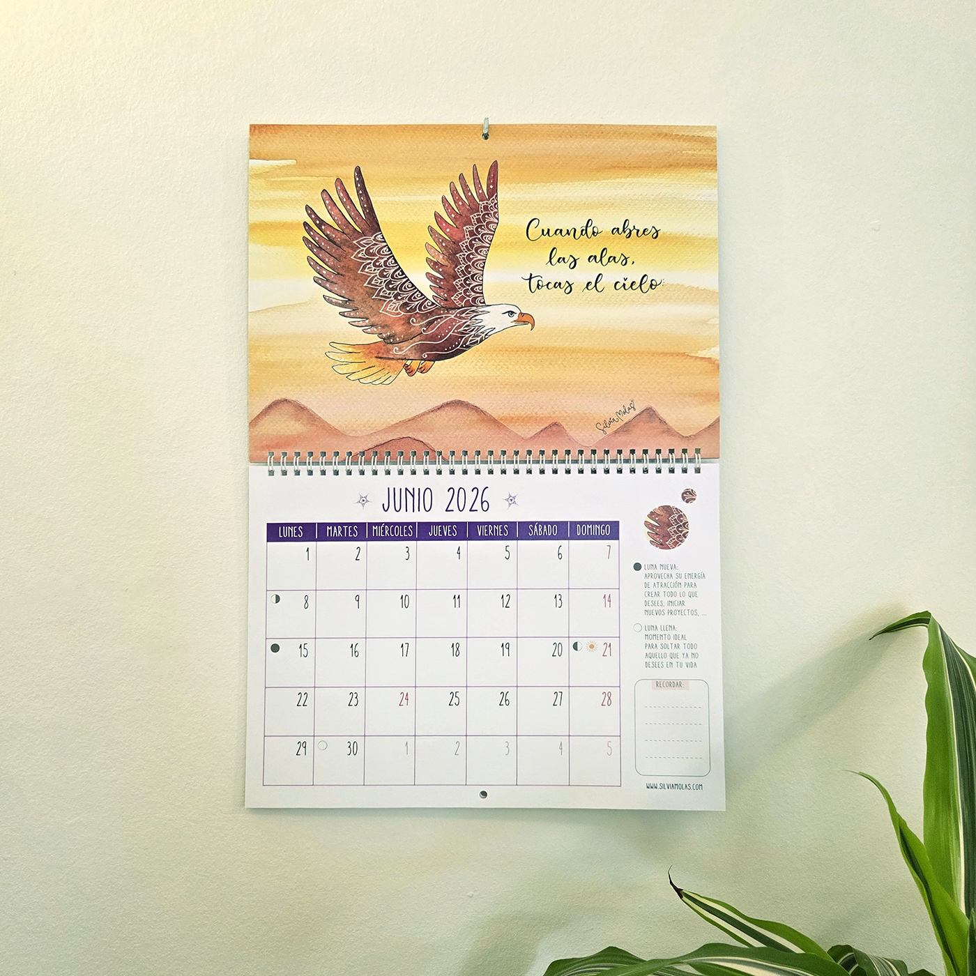 05_CalParet26_ESP_Juny Calendario consciente de pared 2026, idioma Castellano