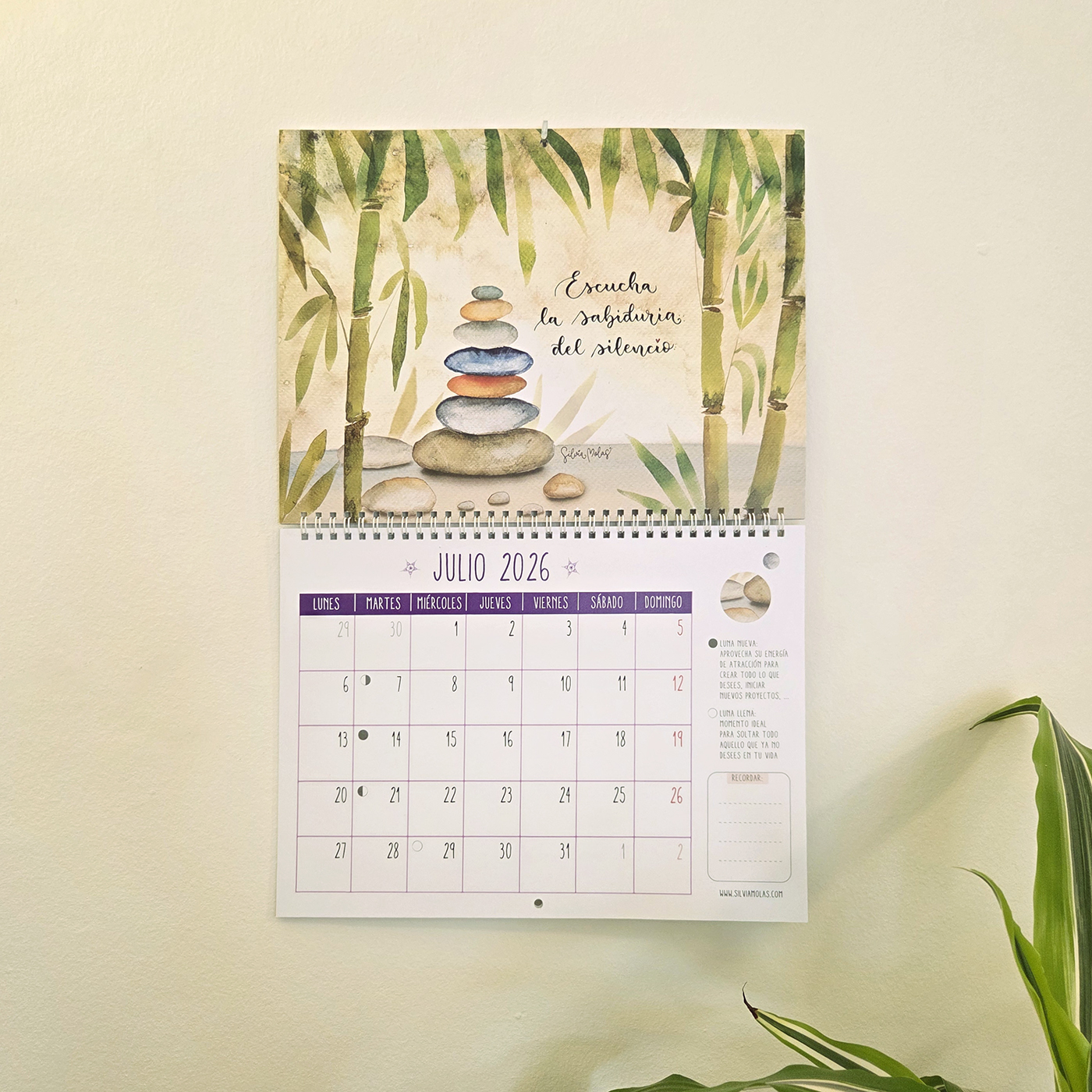 06_CalParet26_ESP_Juliol Calendario consciente de pared 2026, idioma Castellano