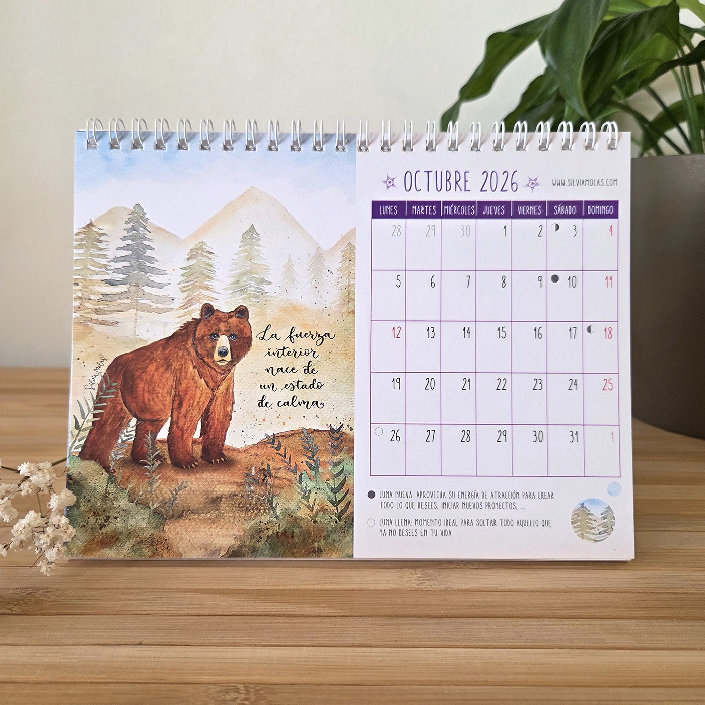 09_CalTaula_Oct_ESP Calendari conscient de taula 2026, idioma castellà