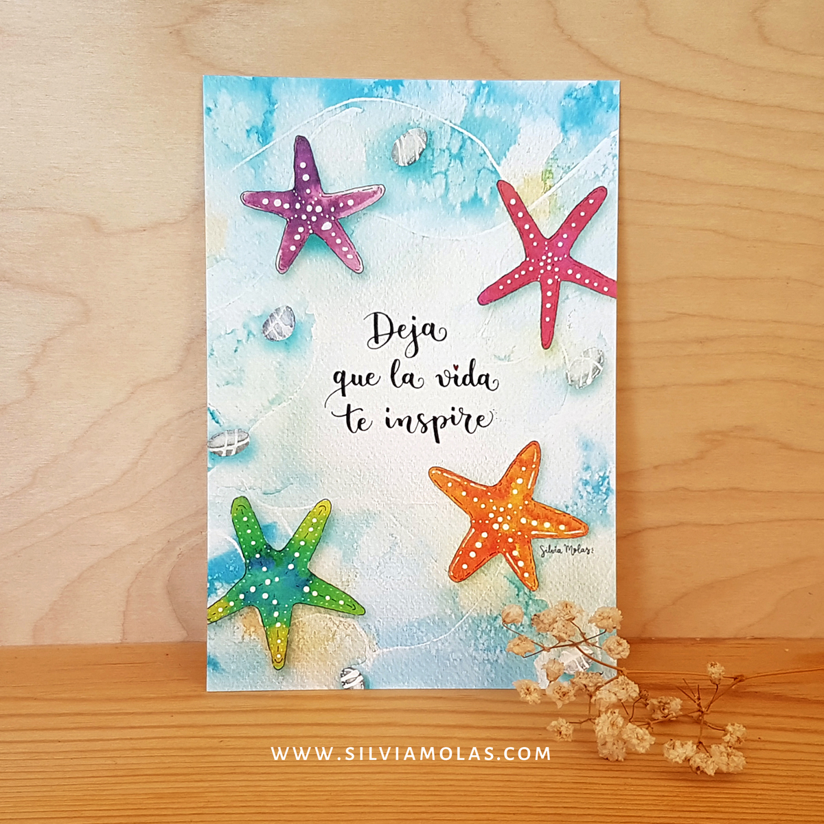 Lámina 10x15 cm “Deja que la vida te inspire”