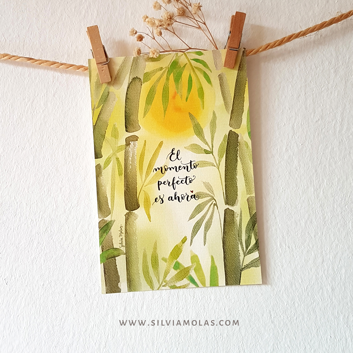 Lámina 10x15 cm “El momento perfecto es ahora”