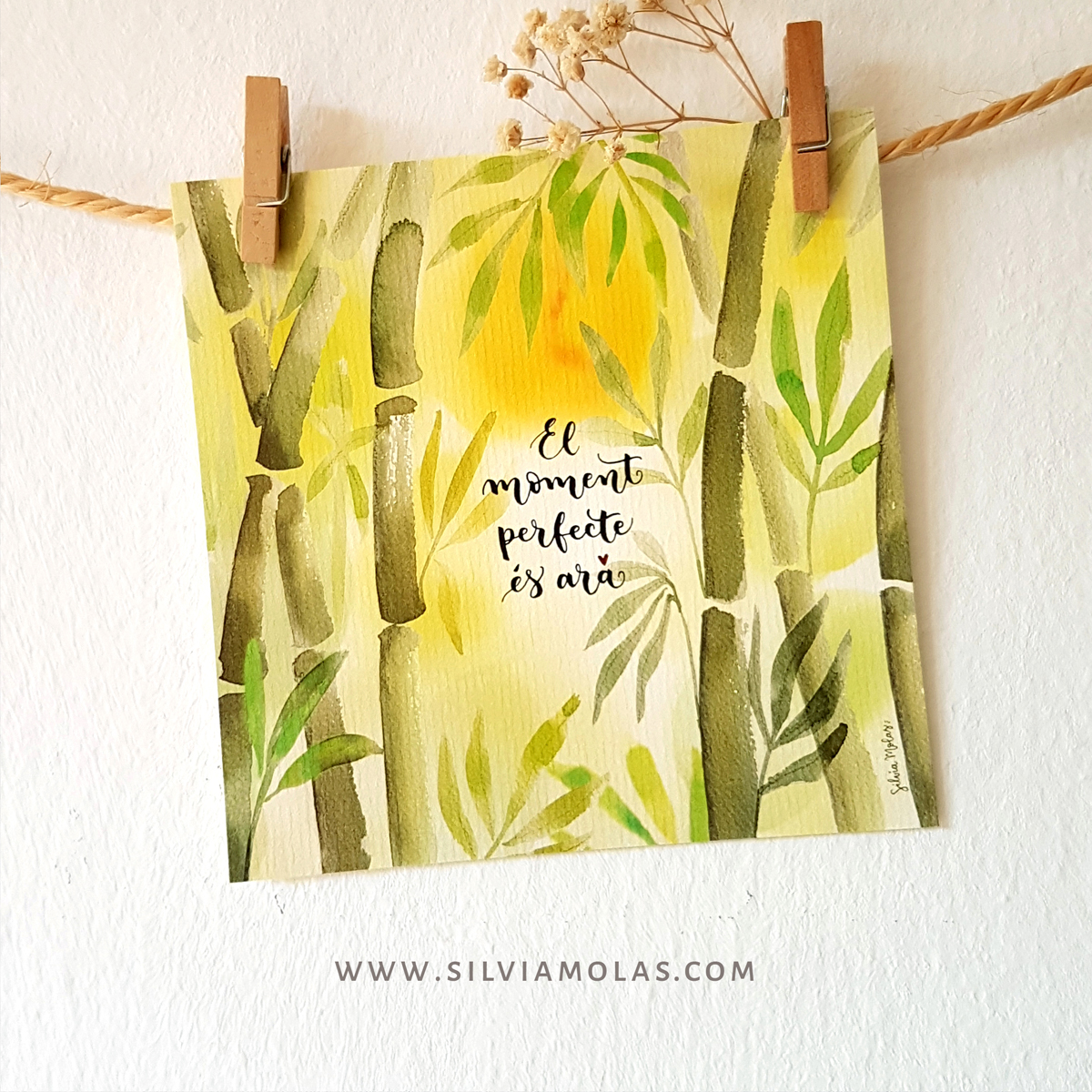 Làmina 14x14 “El moment perfecte és ara”