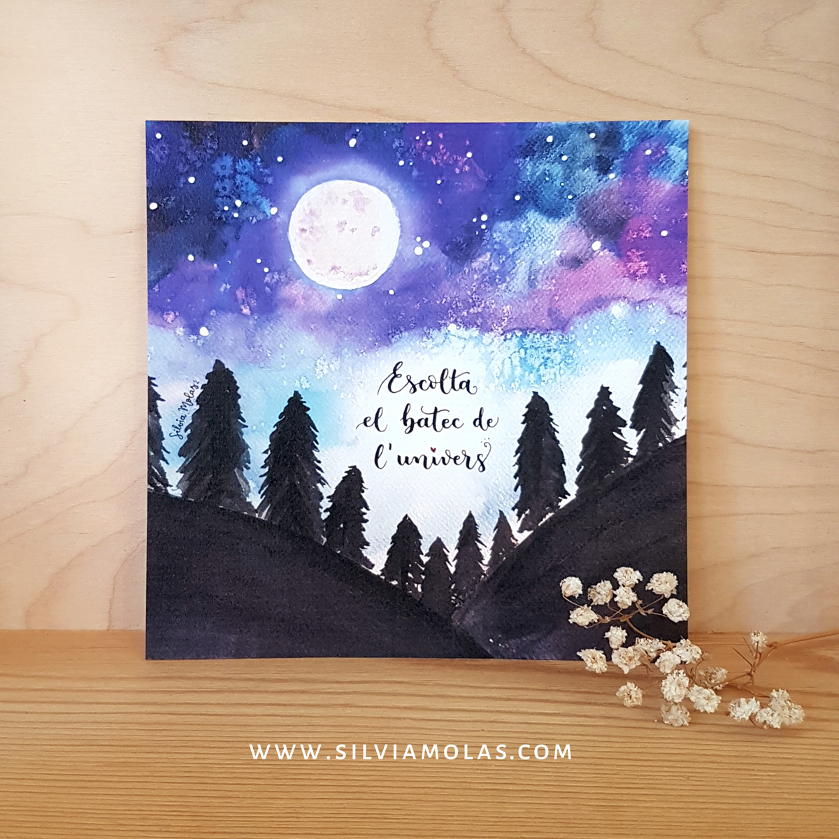 Làmina 14x14 “Escolta el batec de l’univers”