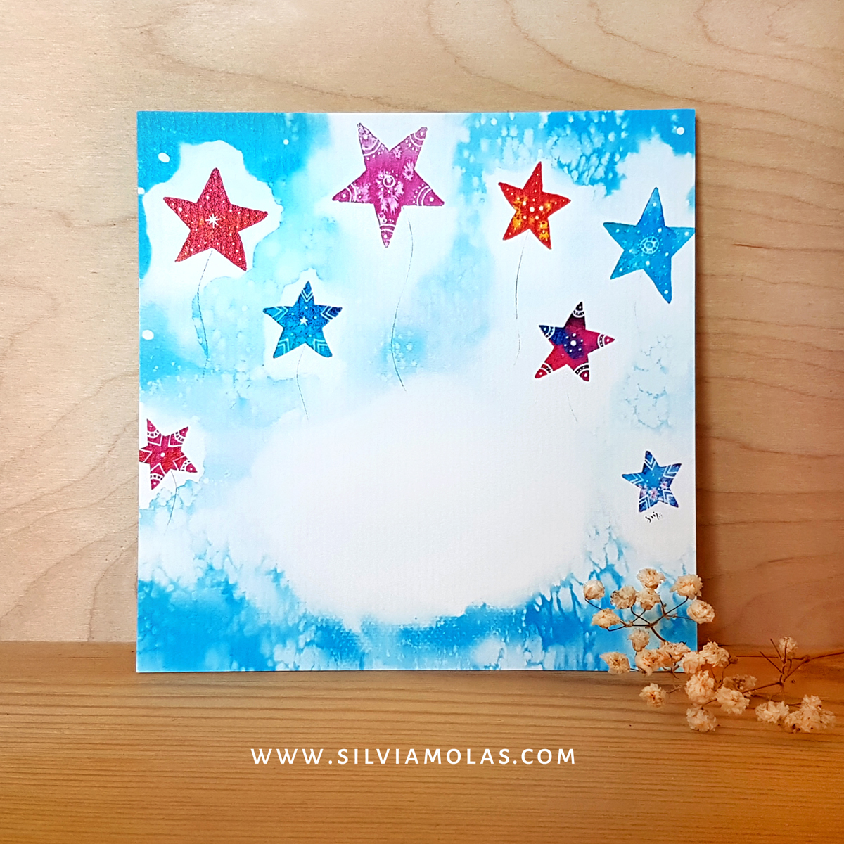 Làmina 14x14 “Fons 04_Estrelles Cel”