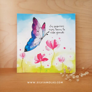 Lámina 14x14 cm “Las pequeñas cosas hacen la vida grande”