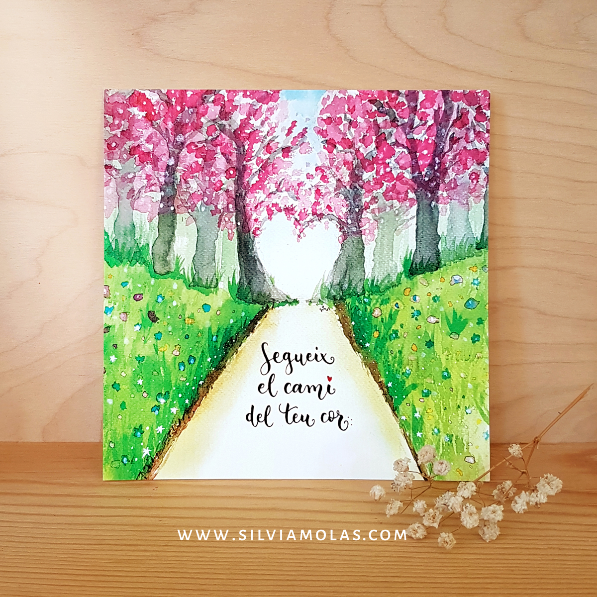 Làmina 14x14 “Segueix el camí del teu cor”