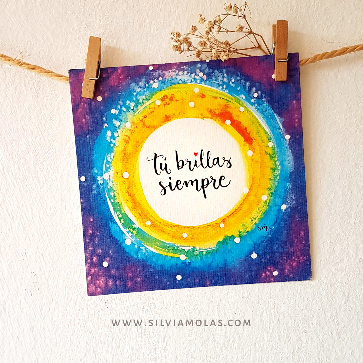 Lámina 14x14 “Tú brillas siempre”