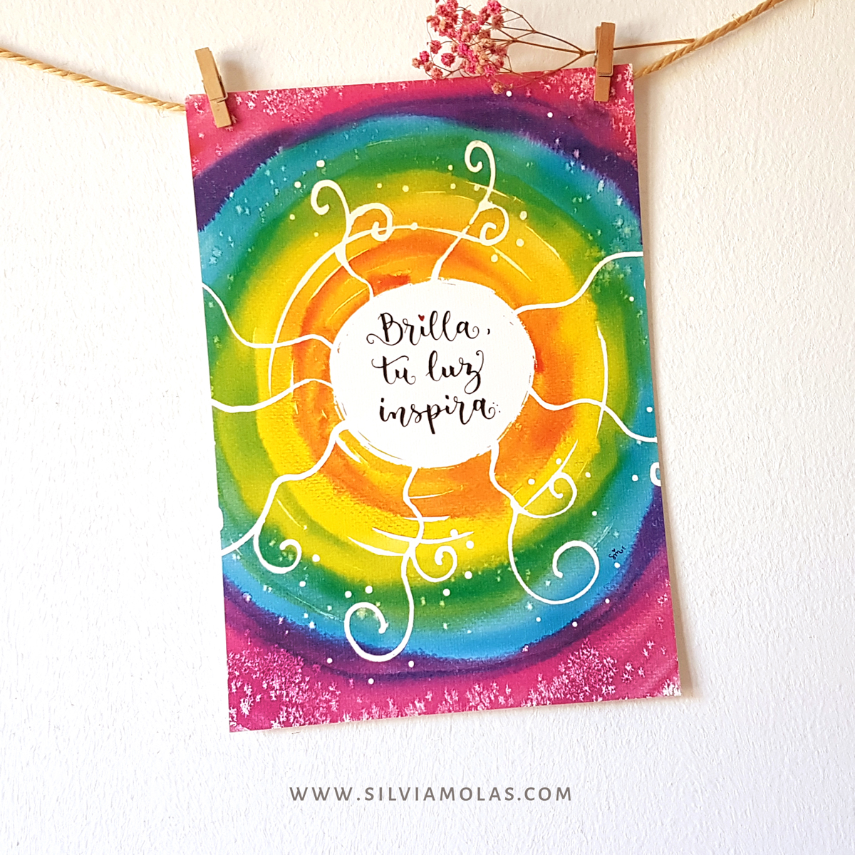 Lámina A4 “Brilla, tu luz inspira”