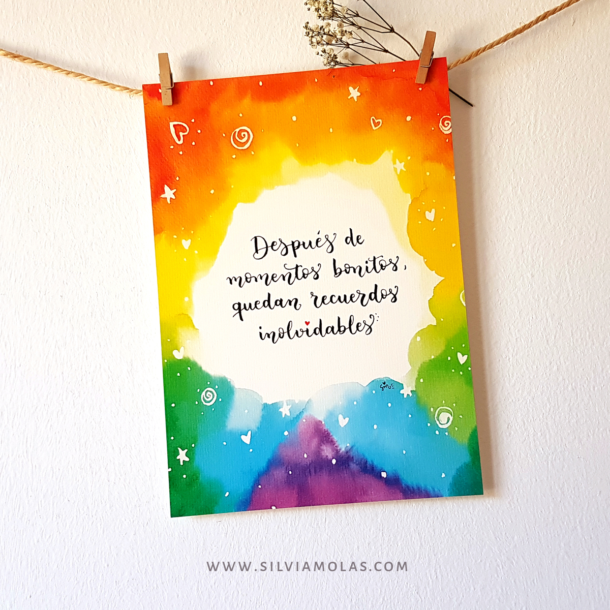 Lámina A4 “Después de momentos bonitos, quedan recuerdos inolvidables”