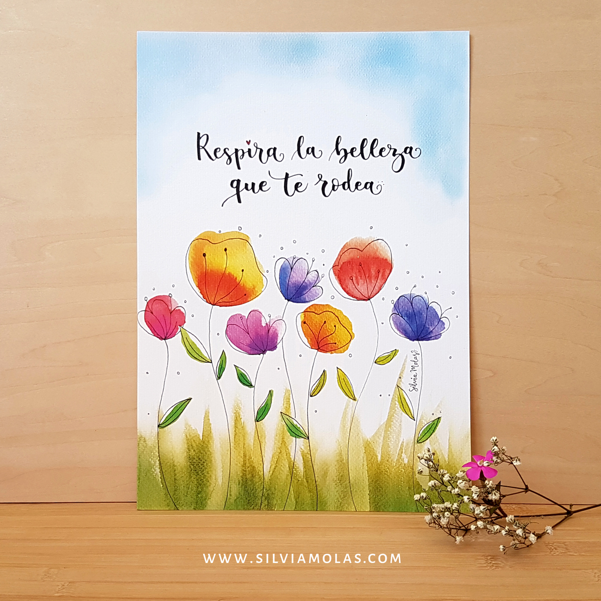 Lámina A4 “Respira la belleza que te rodea”