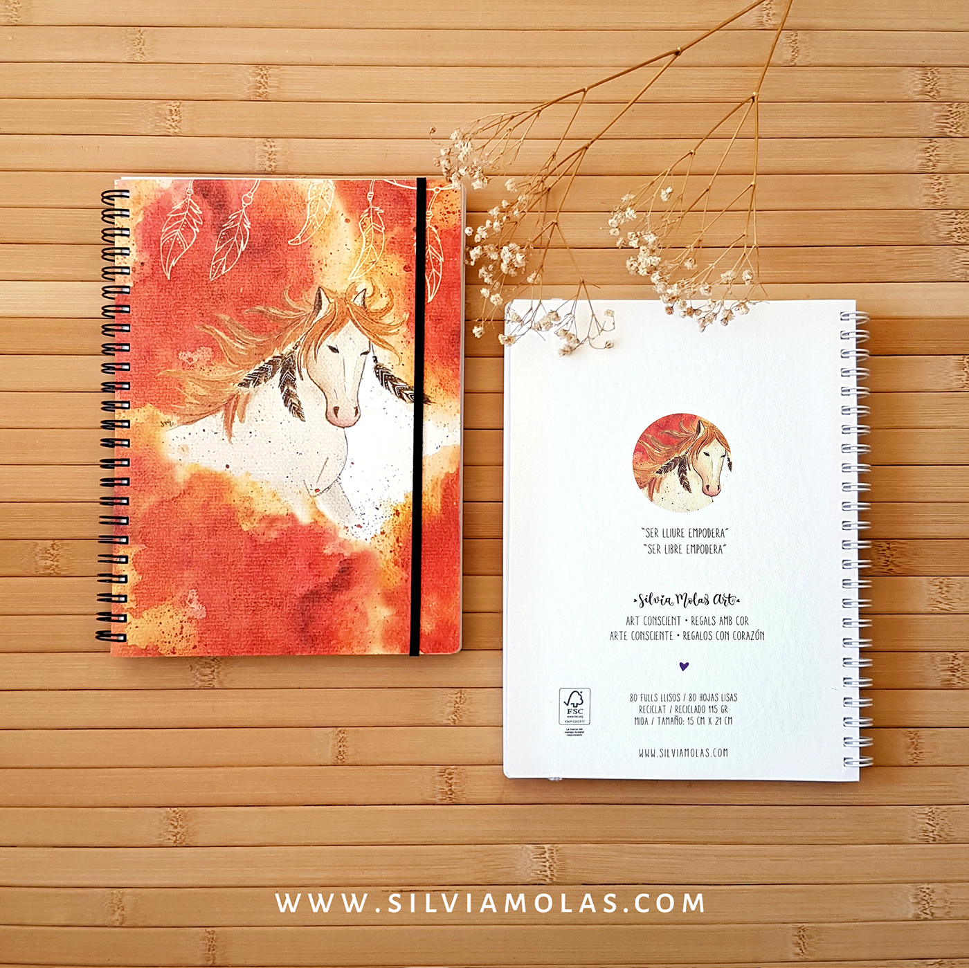 Llibreta A5 (15x21 cm) “Cavall” Ser lliure empodera