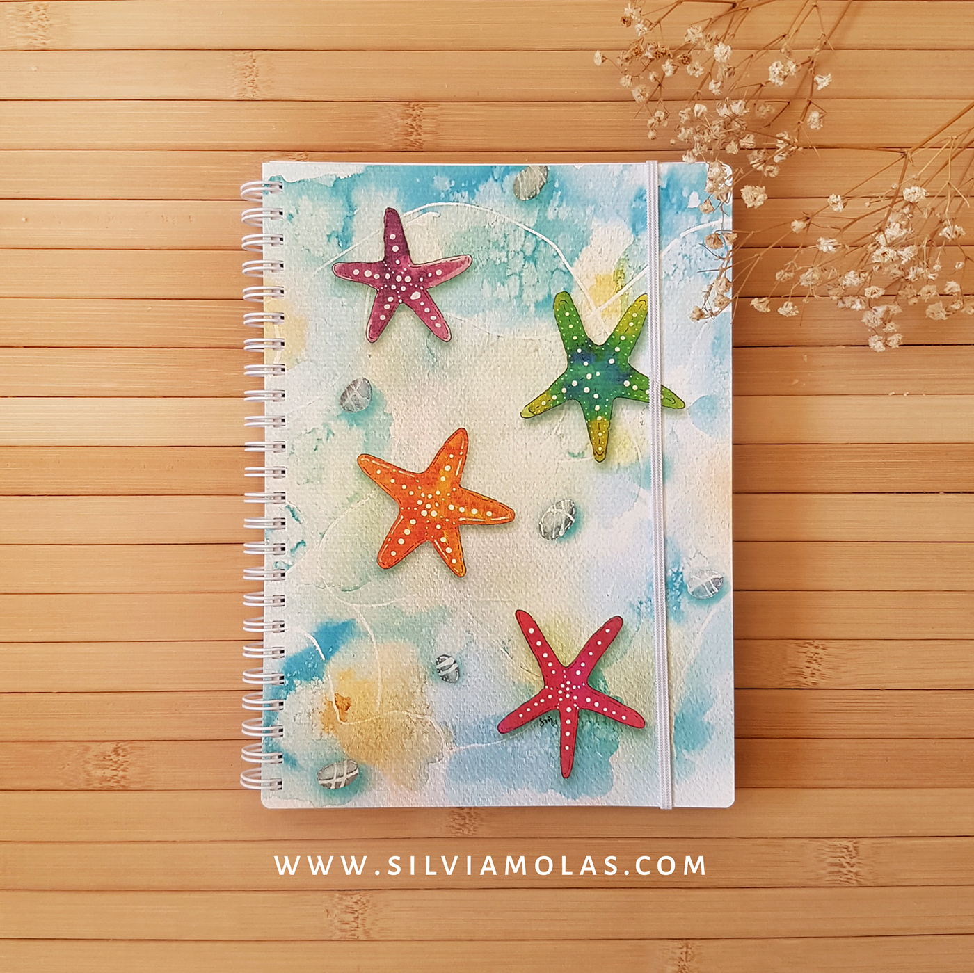 Libreta_A5_EstrellesMar_Foto2 Llibreta A5 (15x21 cm) “Estrelles de mar” Deixa que la vida t’inspiri.