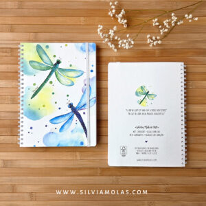 Llibreta  A5 (15x21 cm) “Libèl·lules”
La meva llum em guia cap a nous horitzons.
