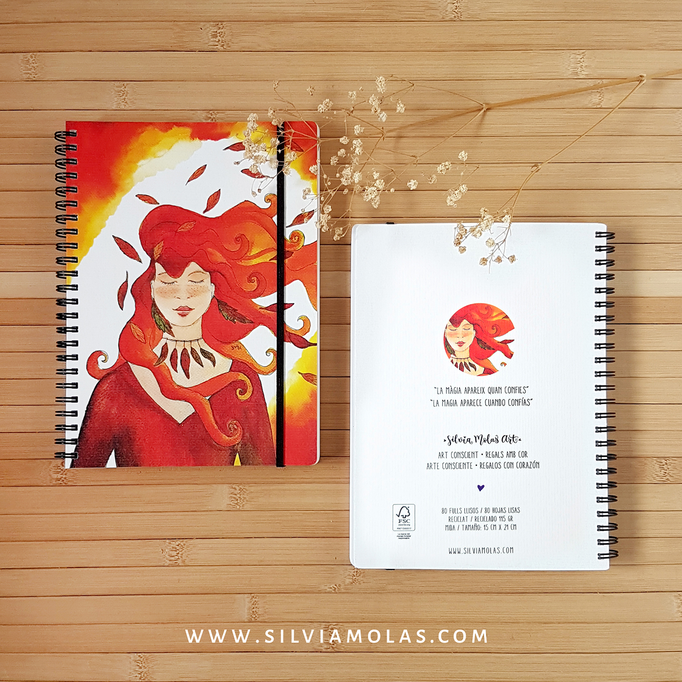 Llibreta A5 (15x21 cm) “Noia tardor” La màgia apareix quan confies.