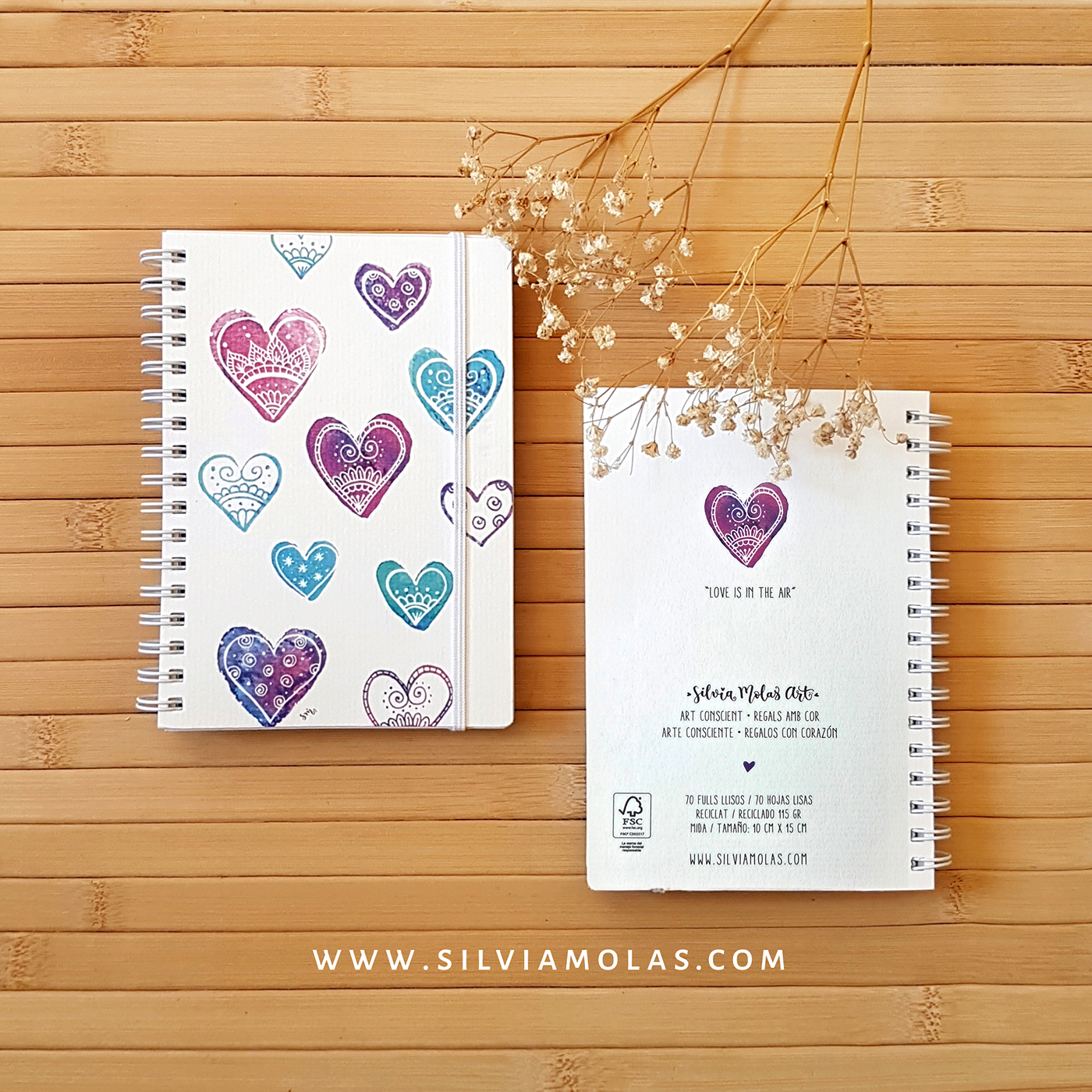 Llibreta 10x15 cm “Cors” Love is in the air.