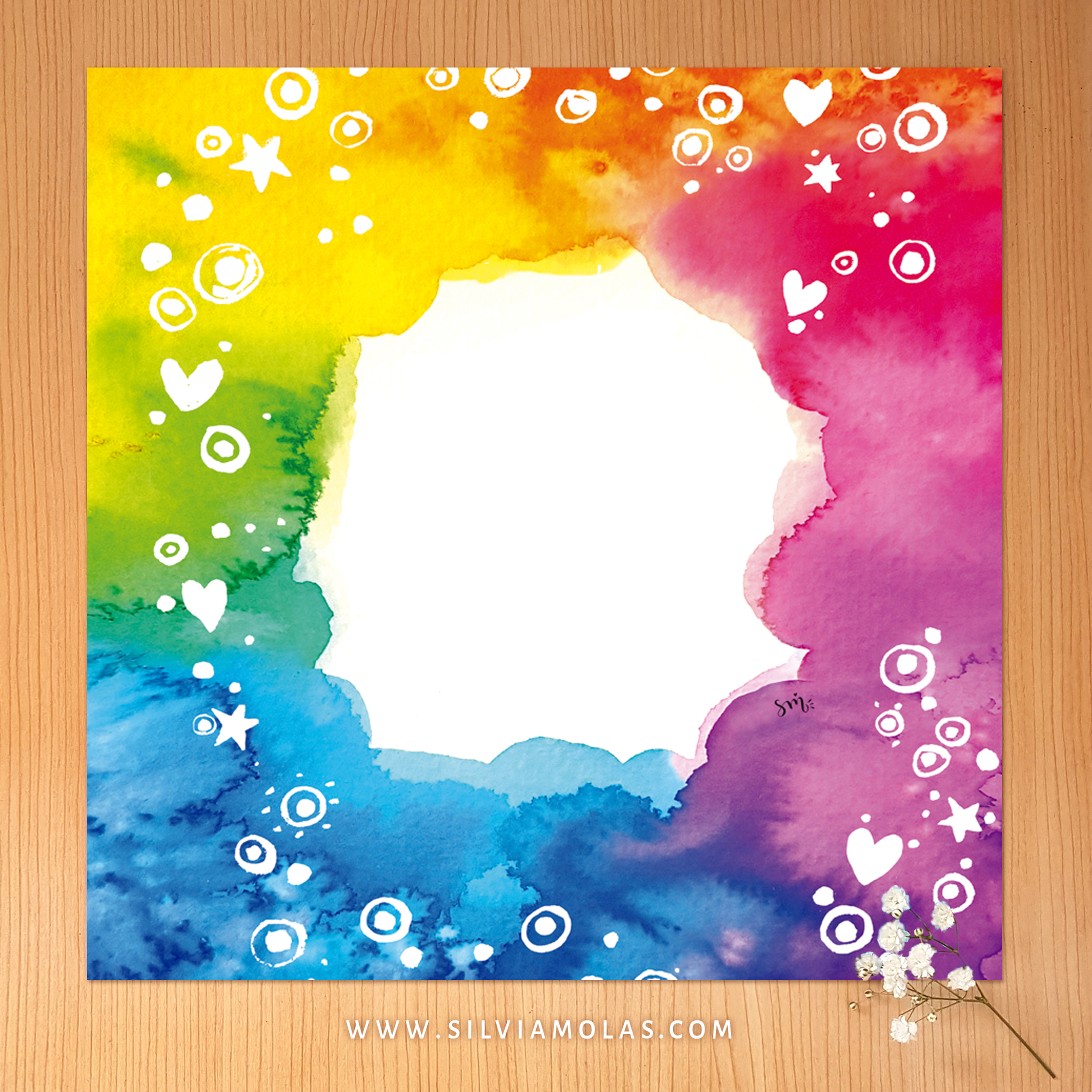 Làmina personalizada “Fons Festa”, 30x30 cm.