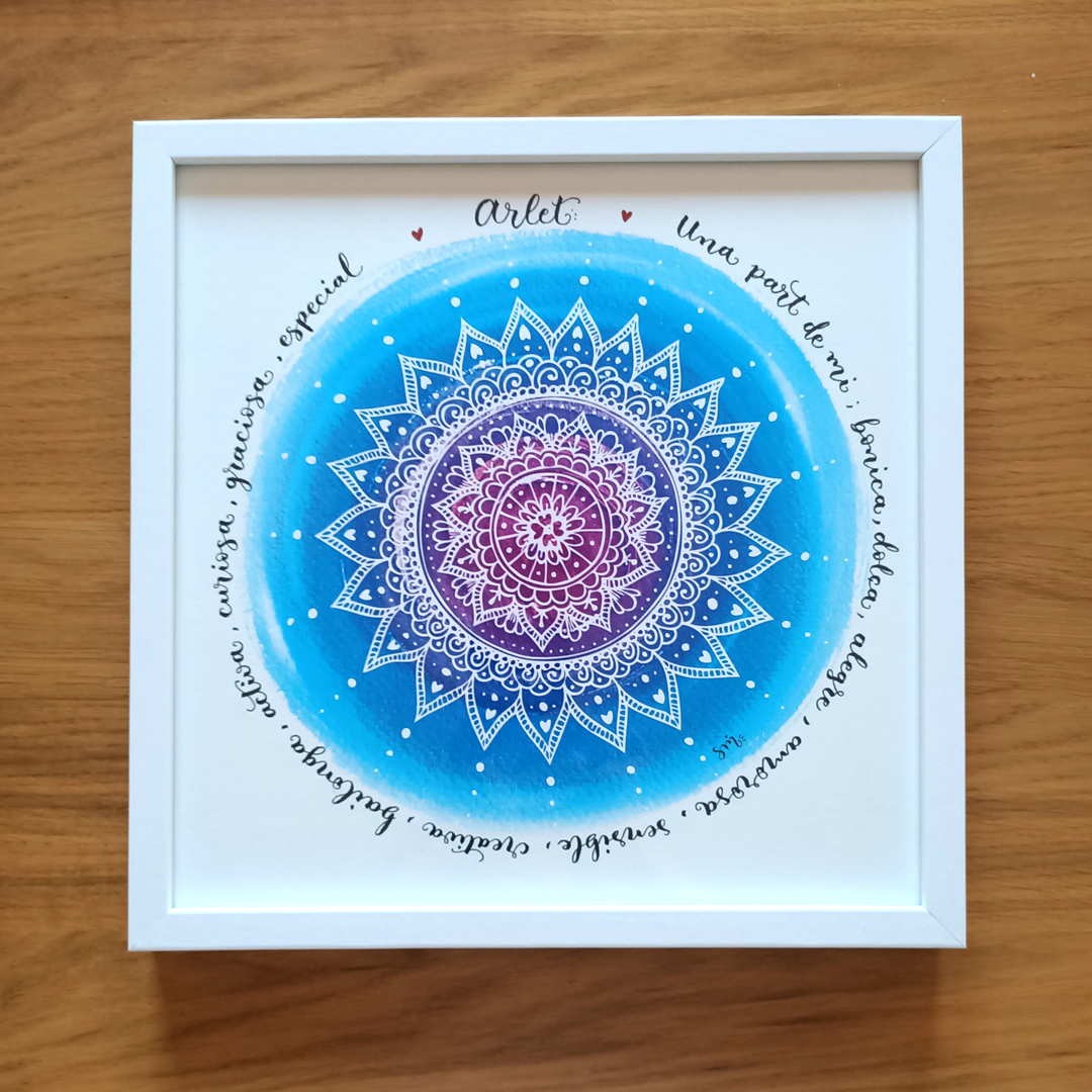 Person_30x30_Mand_Azul_Foto2 Làmina personalitzada "Mandala Blau”, 30x30 cm