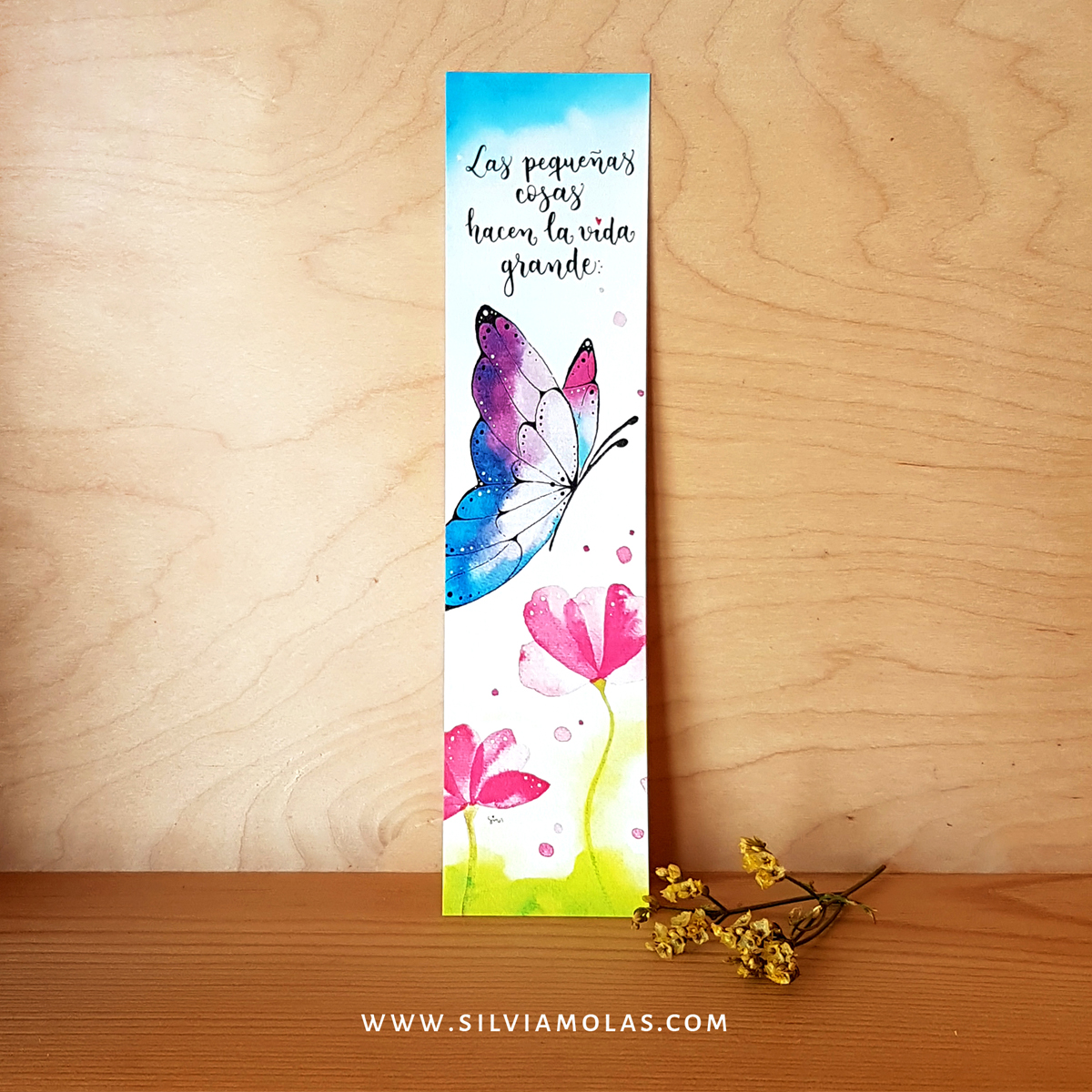 Punto de libro “Las pequeñas cosas hacen la vida grande”