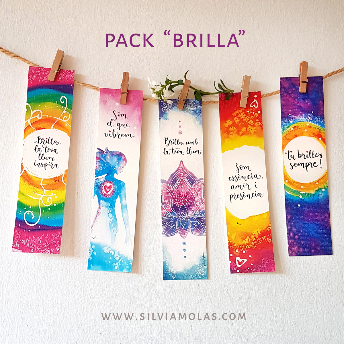 Pack 5 punts de llibre “BRILLA”