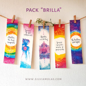 Pack 5 puntos de libro “BRILLA”