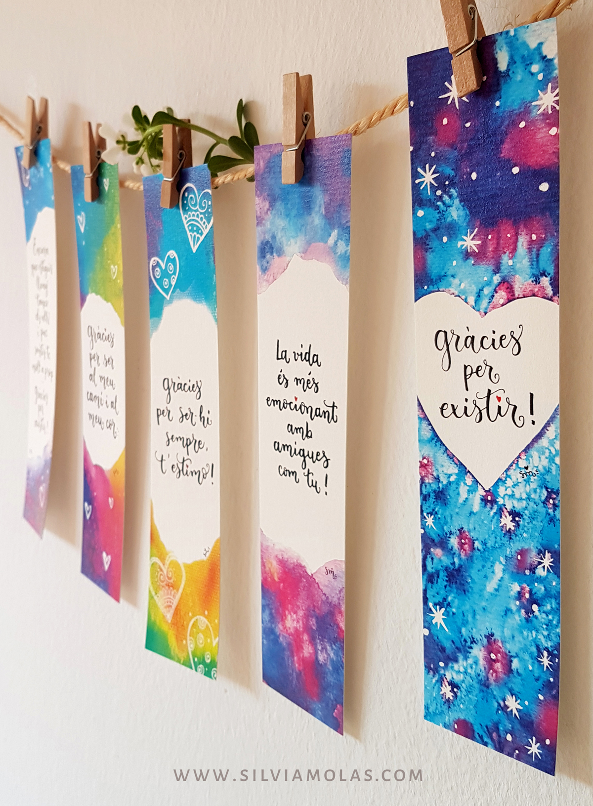 Punts_Pack_GRACIAS_CAT_03 Pack 5 punts de llibre “GRÀCIES”