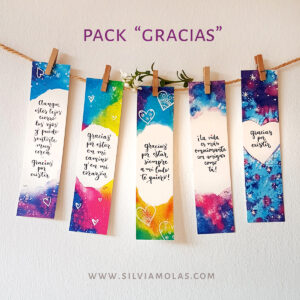 Pack 5 puntos de libro “GRACIAS”