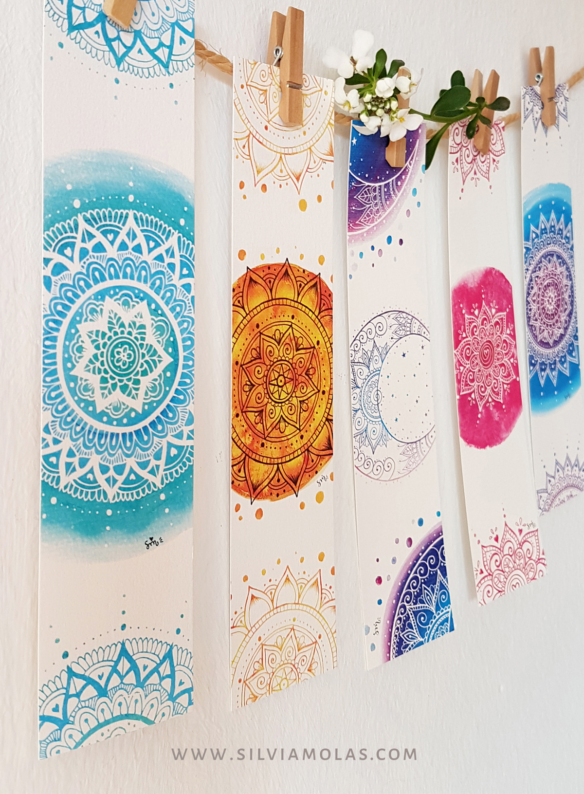 Punts_Pack_MAND_02 Pack 5 punts de llibre “MANDALES”