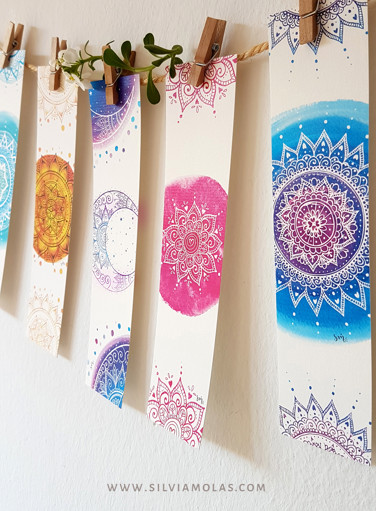 Punts_Pack_MAND_03 Pack 5 punts de llibre “MANDALES”