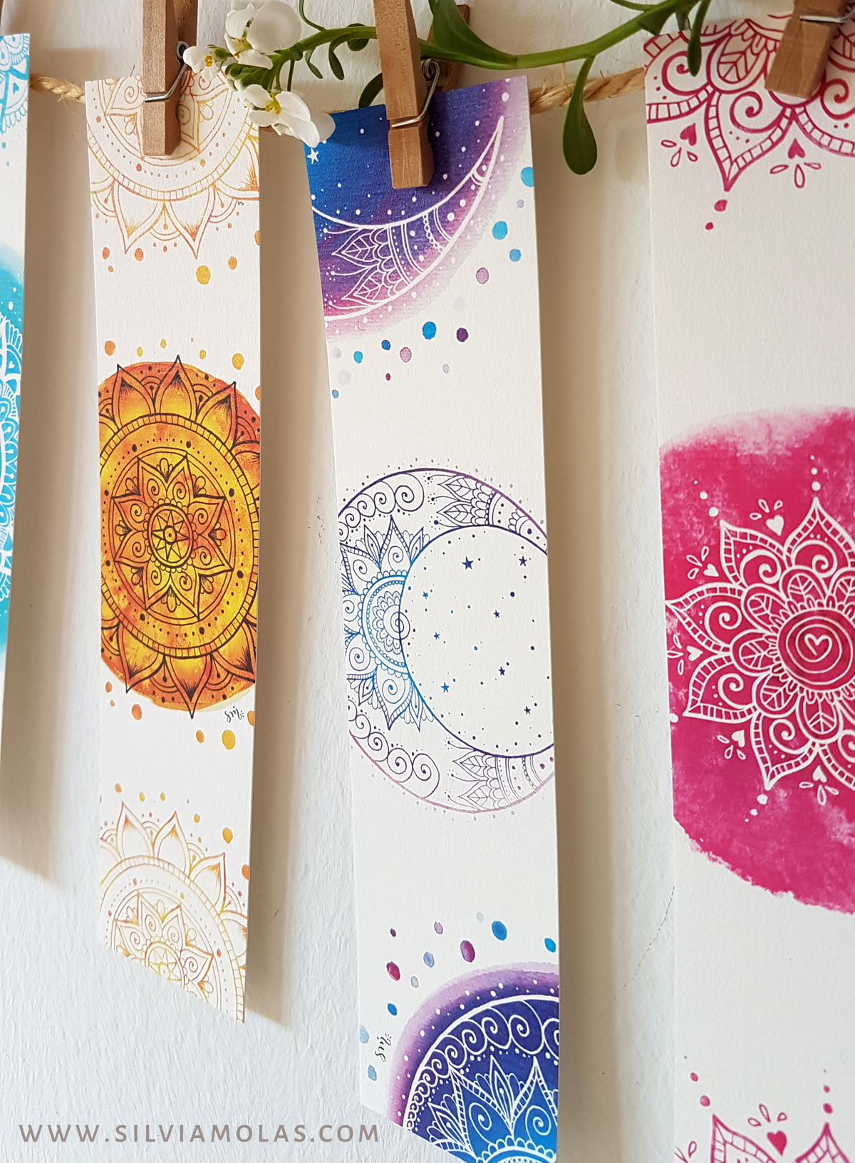 Punts_Pack_MAND_04 Pack 5 punts de llibre “MANDALES”