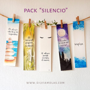 Pack 5 puntos de libro “SILENCIO”
